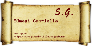 Sümegi Gabriella névjegykártya